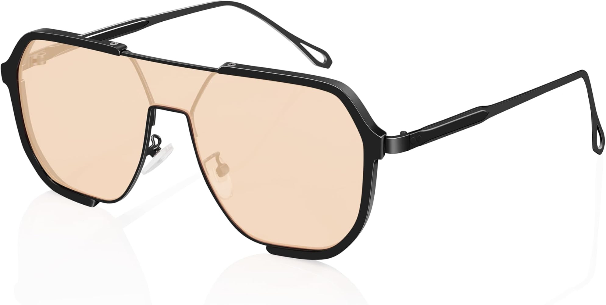 Rmerom Retro Oversized Square Mental Sunglasses for Women Men, 2025 Fashion Vintage Trendy Aviato... | Amazon (US)