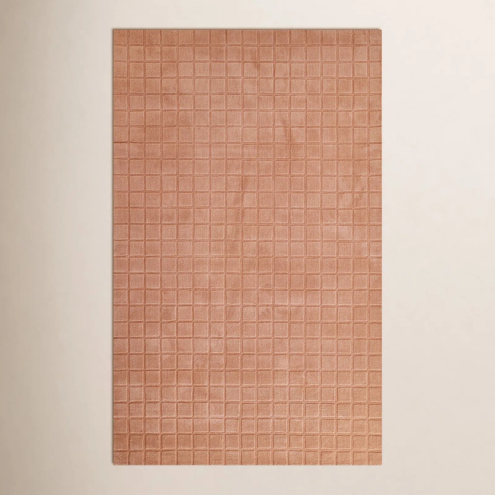 Contour Hand Loomed Wool Geometric Blush Area Rug | AllModern