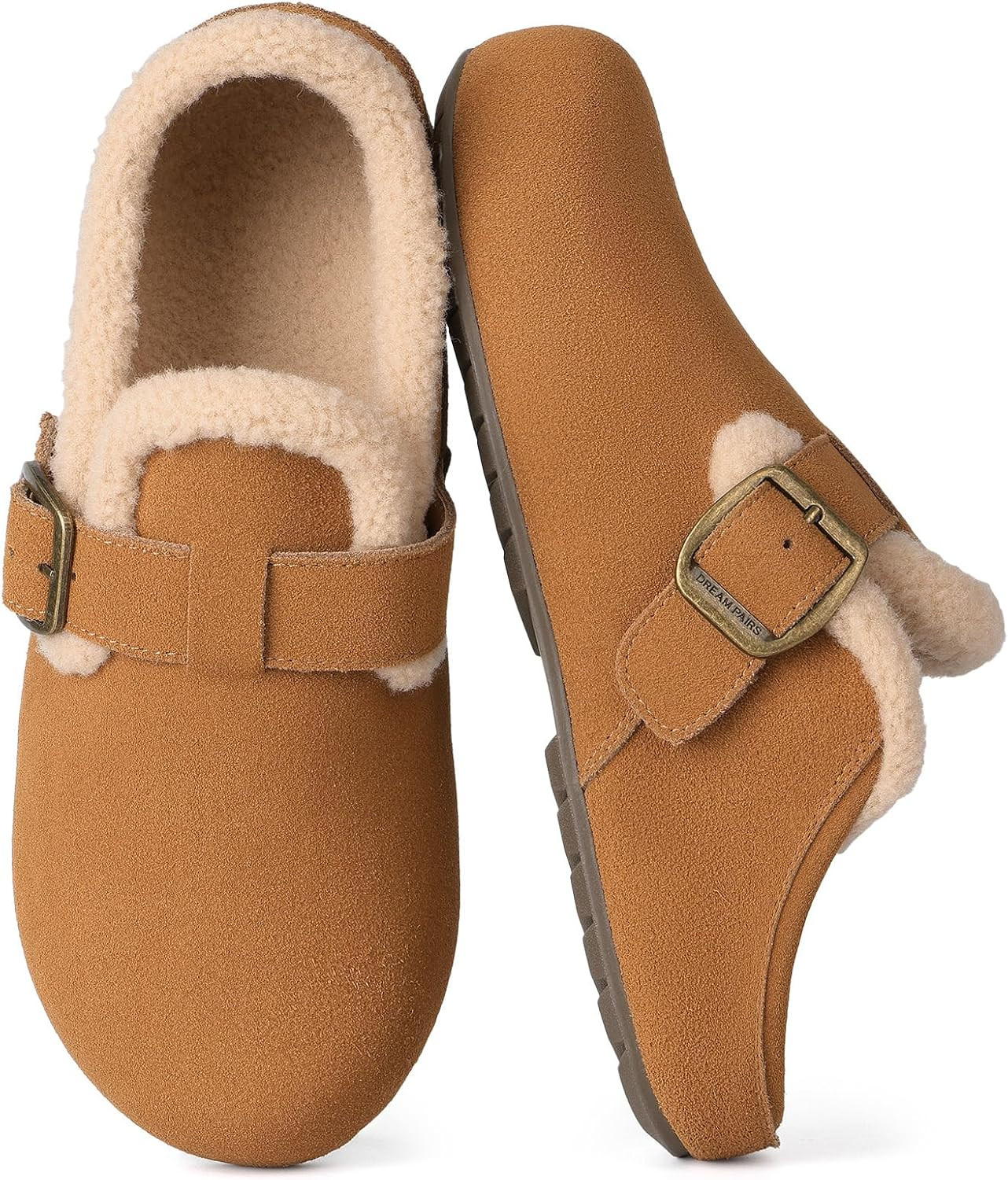 DREAM PAIRS Genuine Suede Mules Slippers for Women | Amazon (US)