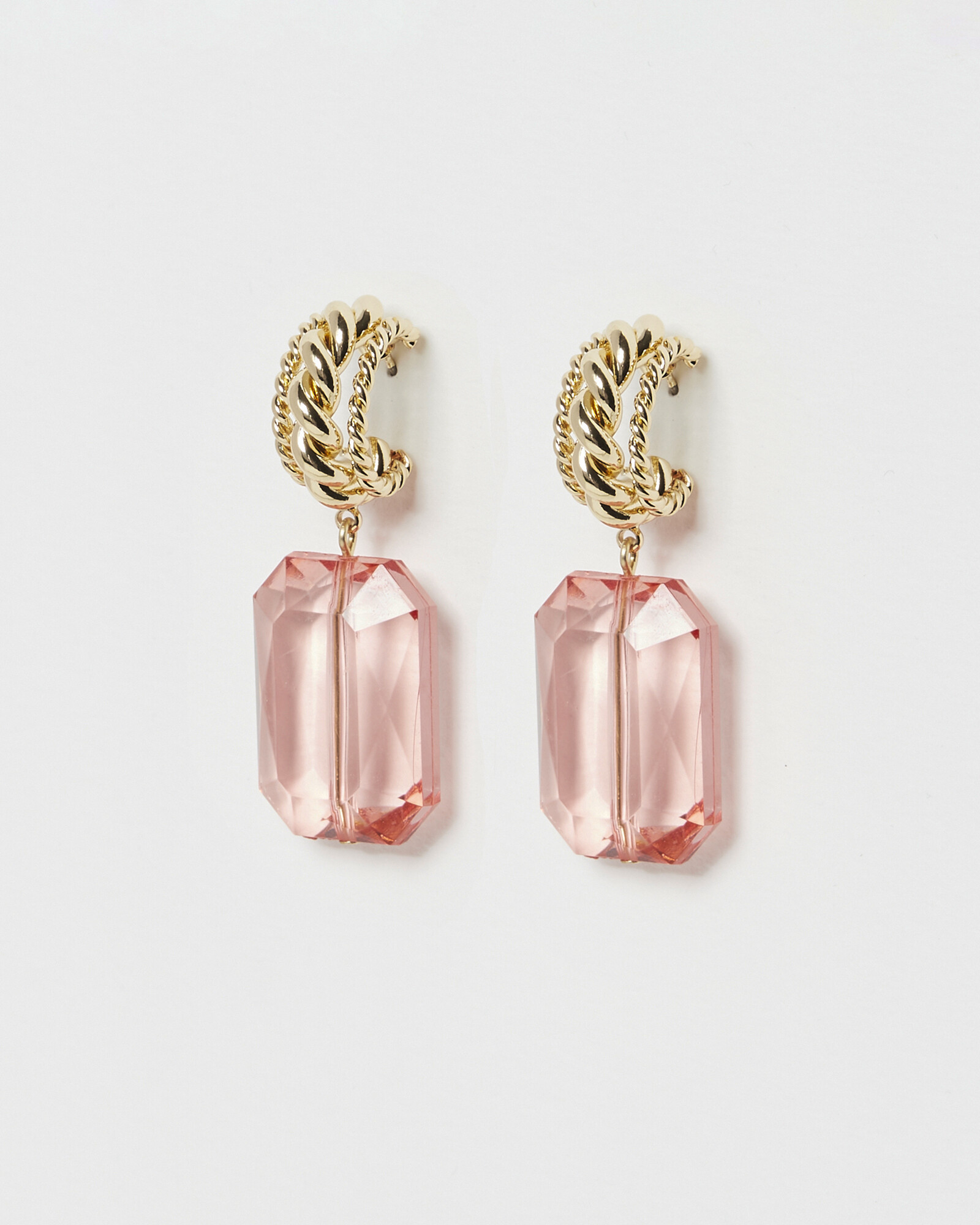 Eden Textured Drop Hoop Earrings | Oliver Bonas | Oliver Bonas (Global)