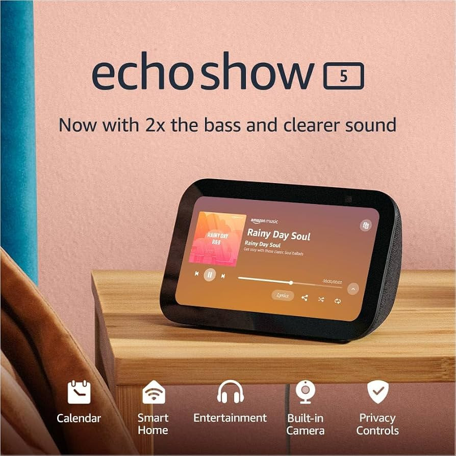 Like-New Echo Show 5 (3rd Gen, 2023 release) | Smart display with 2x the bass and clearer sound |... | Amazon (US)
