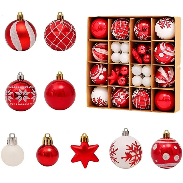 Christmas Ball, 42 pcs Christmas Ball Ornaments Set, Christmas Tree Decorations, Hanging Christma... | Walmart (US)
