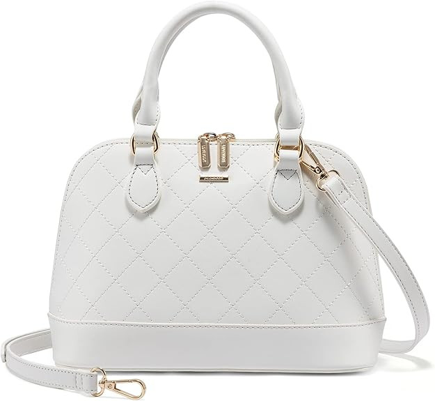 Small Crossbody Bags for Women Classic Double Zip Top Handle Dome Satchel Bag Shoulder Purse | Amazon (US)