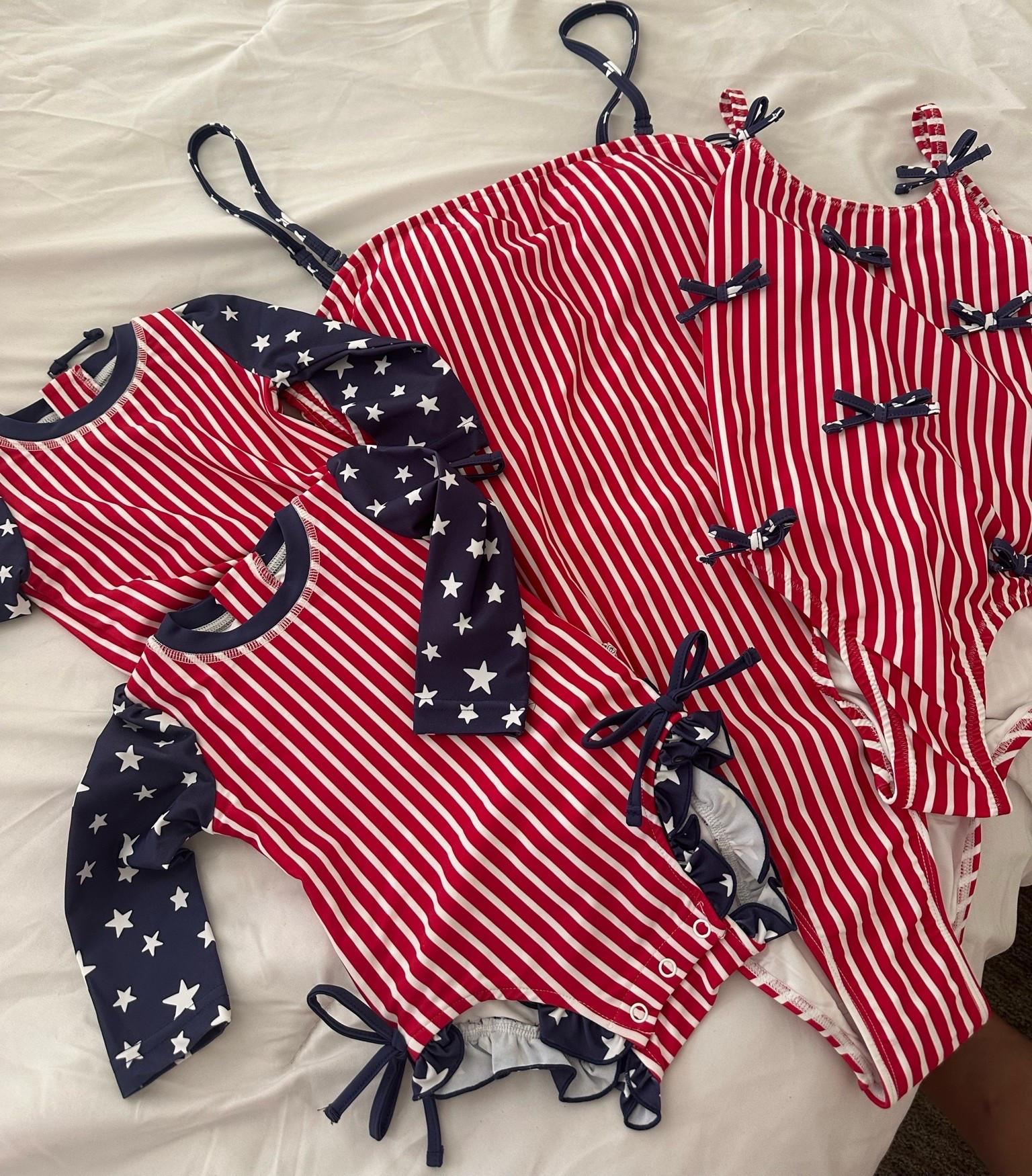 Mommy, toddler and baby matching 4th of July swim | family matching swim 🇺🇸🇺🇸

#LTKmomlife #LTKBaby #LTKSwim