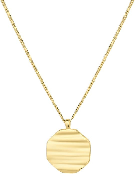 gorjana - Sunset Coin Necklace 17 1/8" - 18k Gold Plated Brass - Unique Sunset Design - Spring Ri... | Amazon (US)