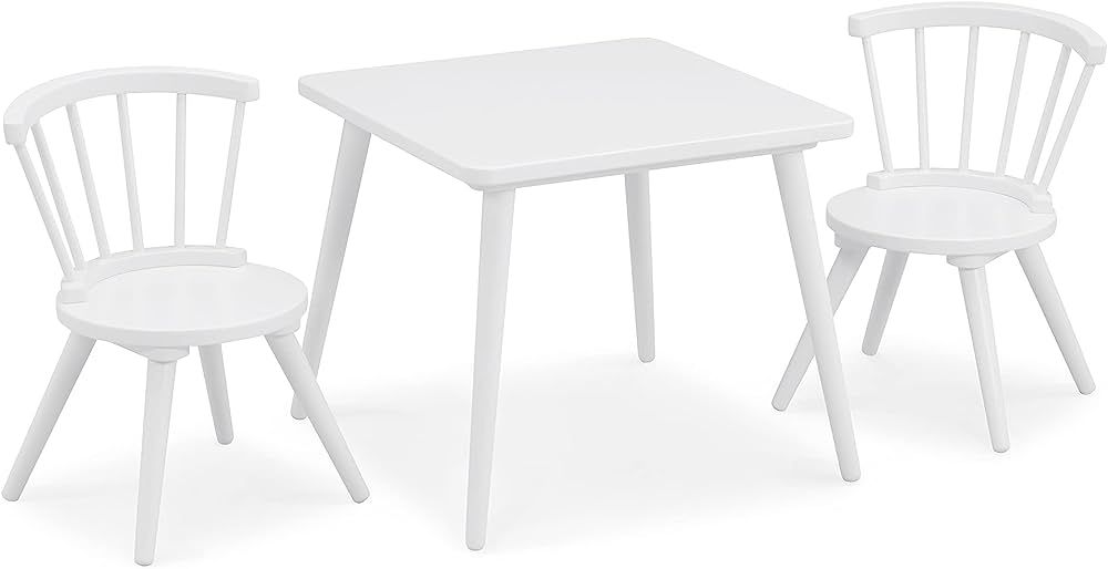 Windsor Kids Wood Table Chair Set (2 Chairs Included) - Ideal for Arts & Crafts, Snack Time, Home... | Amazon (US)