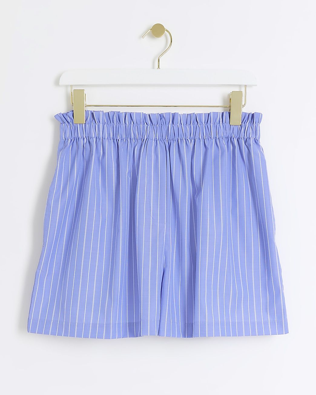 Blue stripe pull on shorts | River Island (UK & IE)