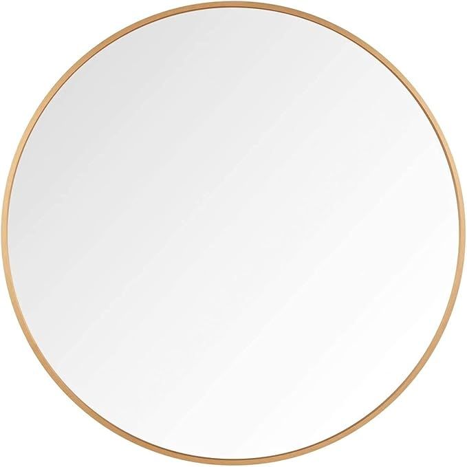 URnicehome Round Mirror 36 Inch Gold Circle Wall Mirror Metal Framed Mirror for Bedroom Bathroom ... | Amazon (US)