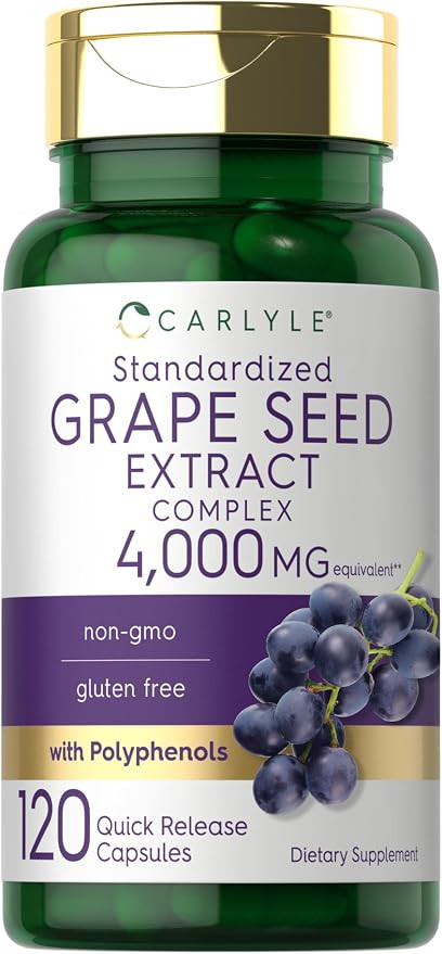 Carlyle Grape Seed Extract | 120 Quick Release Capsules | Standardized Extract Complex with Polyp... | Amazon (US)