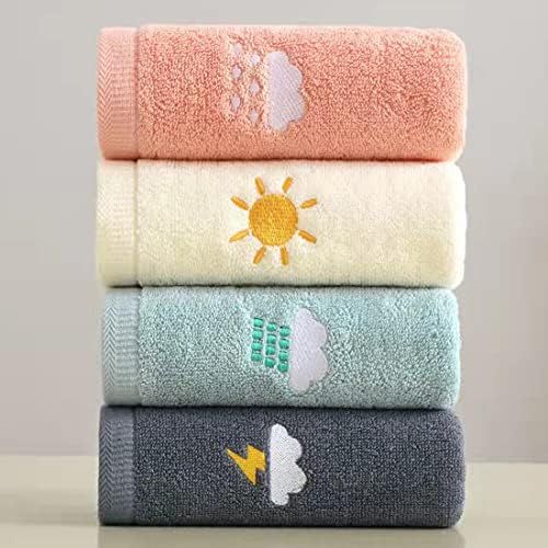 Hand Towels 4 Set , 100% Cotton Bath Hand Towel for Bathroom, Face, Kitchen, Gym and Spa, Ultra Soft | Amazon (US)