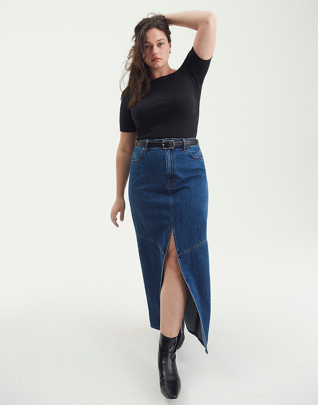 Denim Mid-Rise Maxi Skirt in Pineland Wash | Madewell