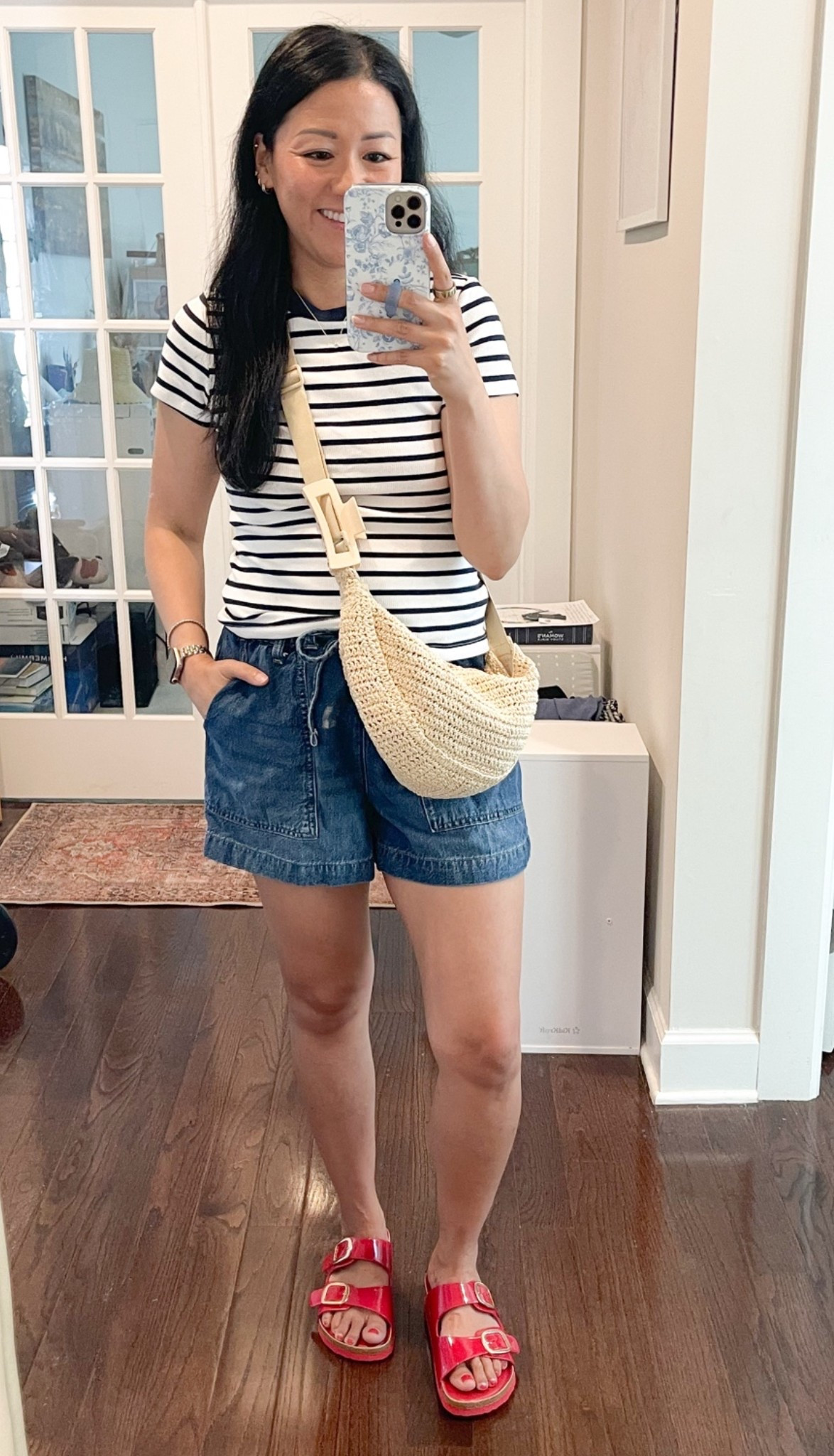 Size small tee and shorts
Sized up 1/2 in sandals

Summer outfit

#LTKootd #LTKOver40 #LTKSeasonal
