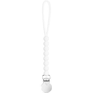 Ryan & Rose Cutie Clip Midi Beaded Pacifier Clip… (White, Judy) | Amazon (US)