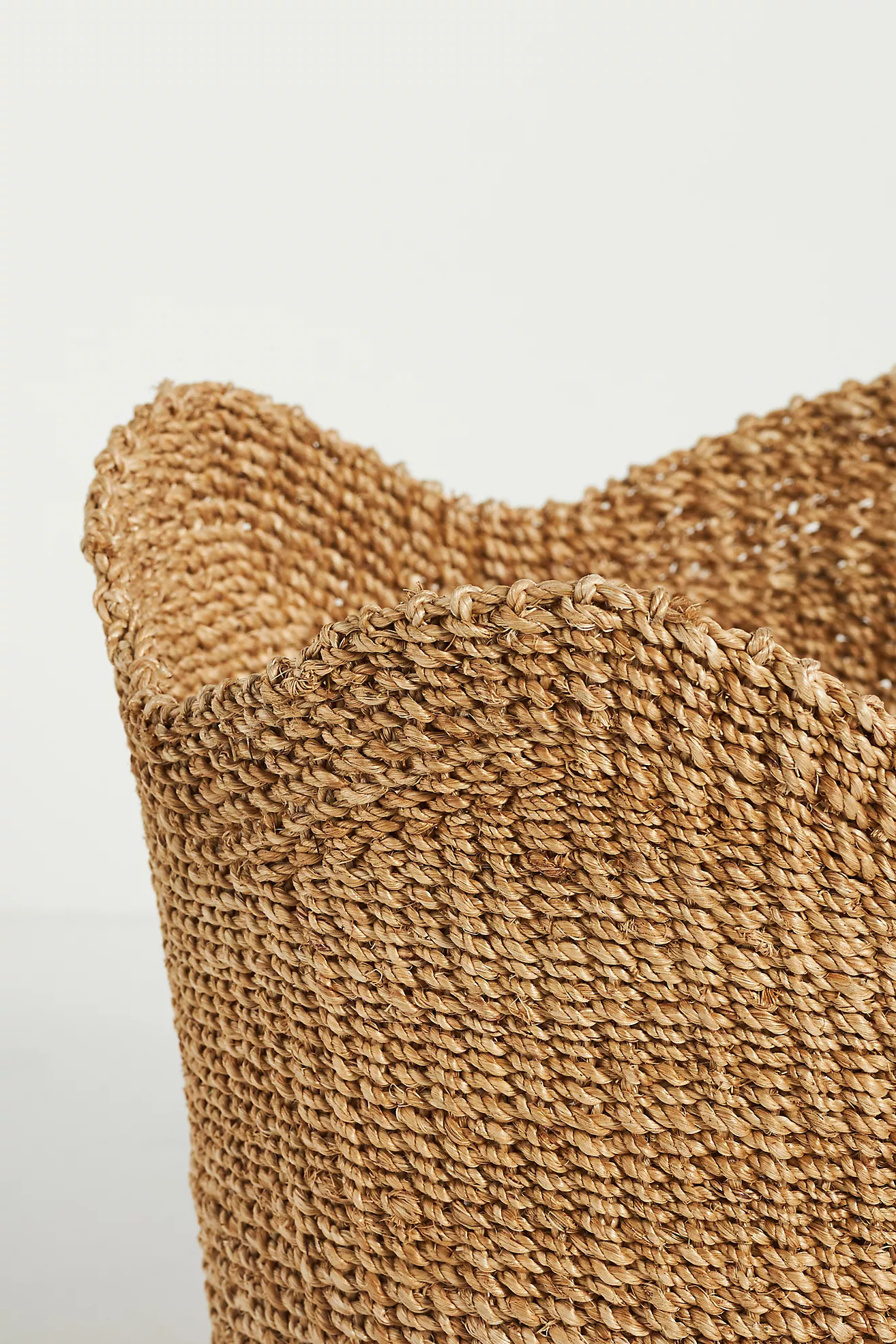 Genevieve Scalloped Woven Bin | Anthropologie (US)