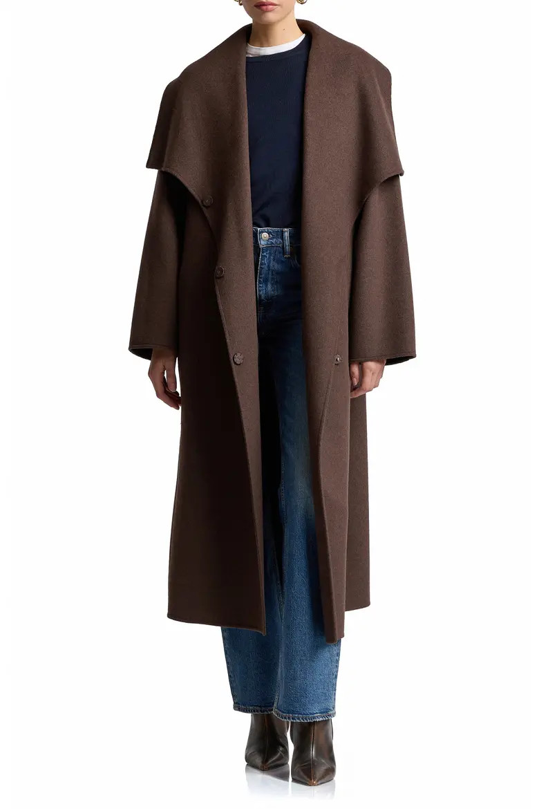 Shawl Collar Long Coat (Women) | Nordstrom | Nordstrom