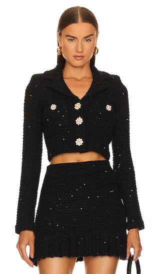 Textured Knit Jacket in Black | Revolve Clothing (Global)