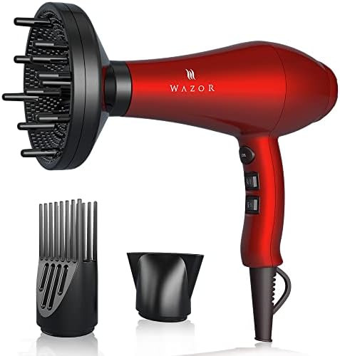 Wazor Infrared Lightweight Hair Dryer 1875W Professional Negative Ionic Blow Dryer Ceramic Powerf... | Amazon (US)