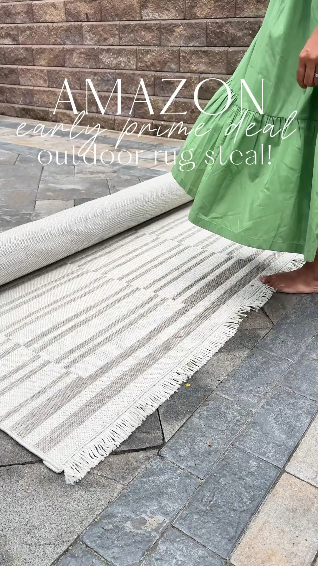 Amazon outdoor rug steal 🤍
We added this 9x12 neutral rug to our patio and it totally elevated the space.
Durable, easy to clean, and part of the Prime Day early deals right now for under $265 (25% off)! 🎉



#LTKhome #LTKfinds #amazonhome #primeday2025 #outdoorstyle #patiorefresh #neutraldecor #modernorganic

#LTKSaleAlert #LTKSeasonal #LTKHome