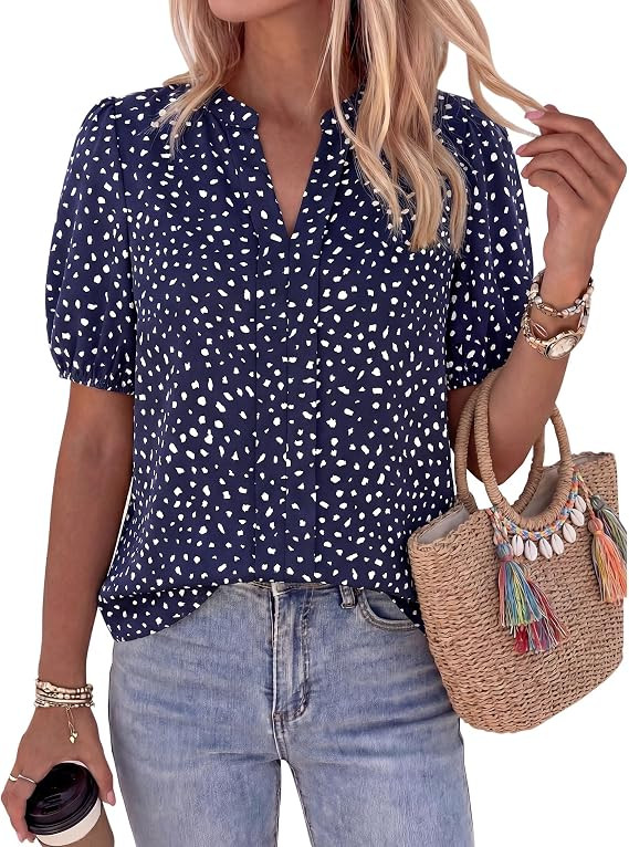BTFBM Womens Shirts 2026 Summer Going Out Tops Trendy Satin Blouses | Casual Short Sleeve T Shirt... | Amazon (US)