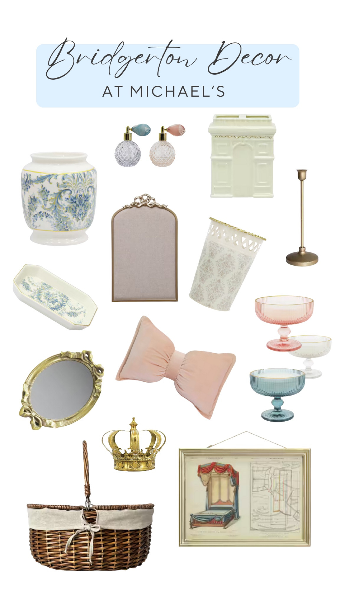 New Bridgerton-Themed Decor at Michael’s!🐝👑🩵

#LTKSaleAlert #LTKHome