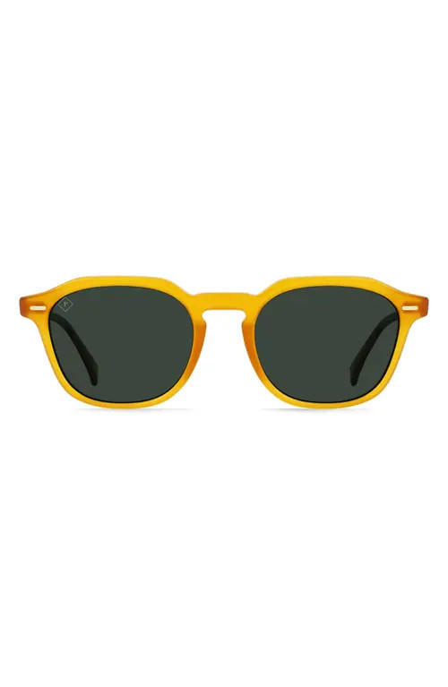 RAEN Clyve 52mm Polarized Round Sunglasses in Honey/Green Polarized at Nordstrom | Nordstrom