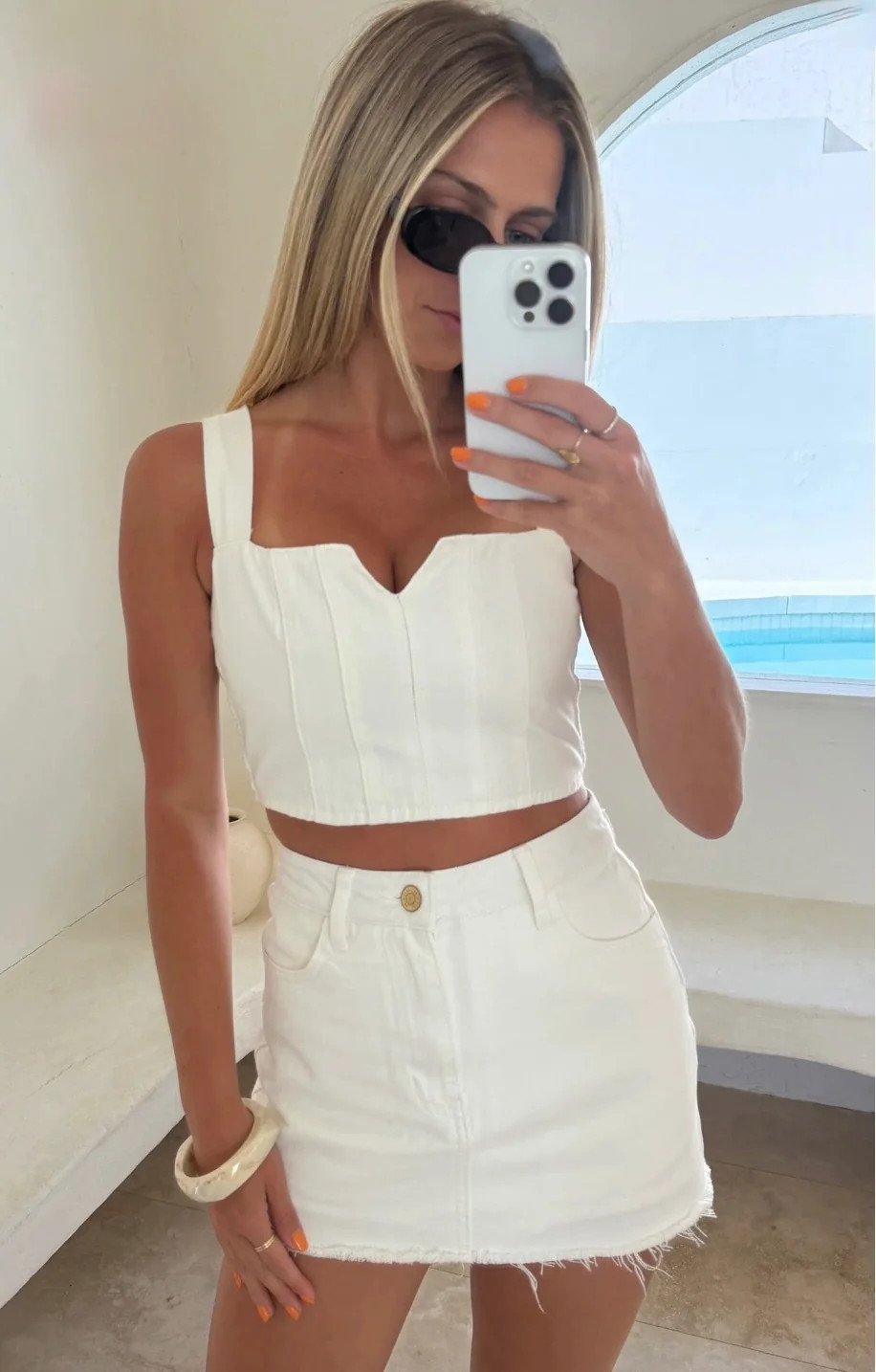 NEW!! Statesboro Skort in White | Glitzy Bella