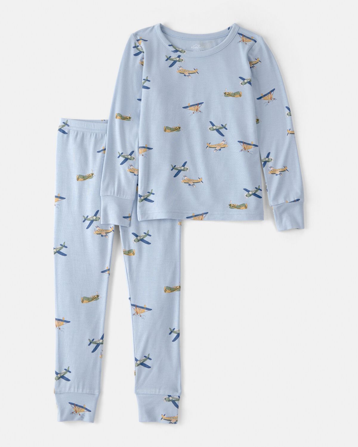 Toddler Boy Plane PurelySoft 2-Piece Pajama Set - Blue | Carter's Inc
