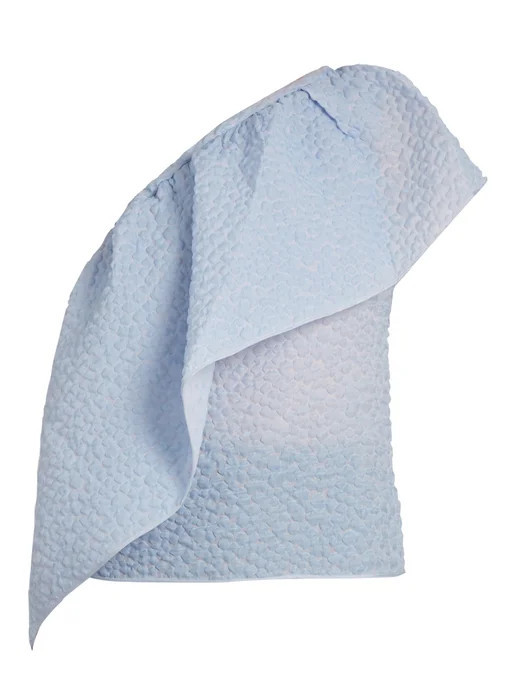 One-shoulder ruffle-trimmed cloqué top | Rosie Assoulin | Matches (US)