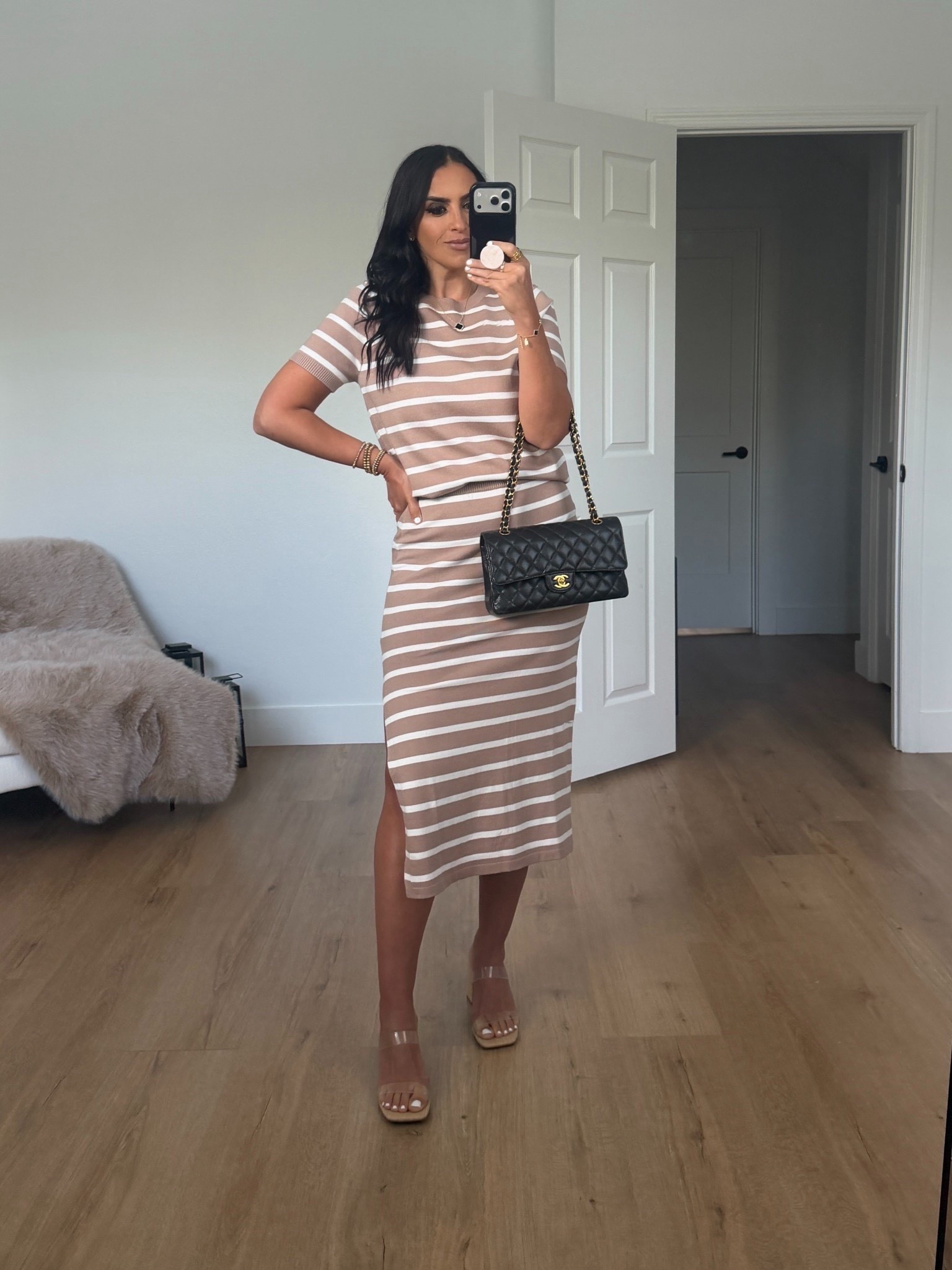 Womens 2 Piece Skirt Sets wearing size small. 