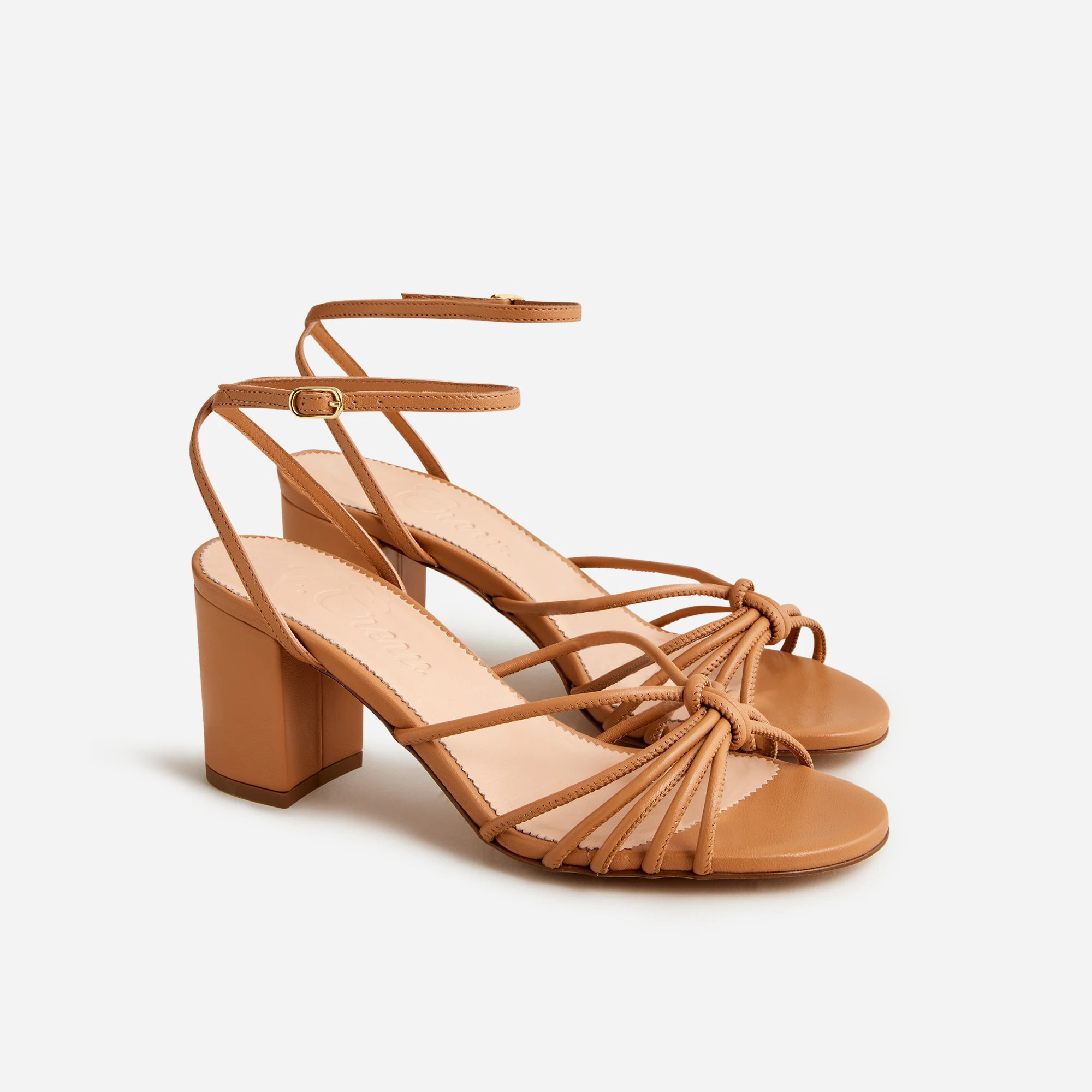 Lucie strappy block-heel sandals in Italian leather | J. Crew US