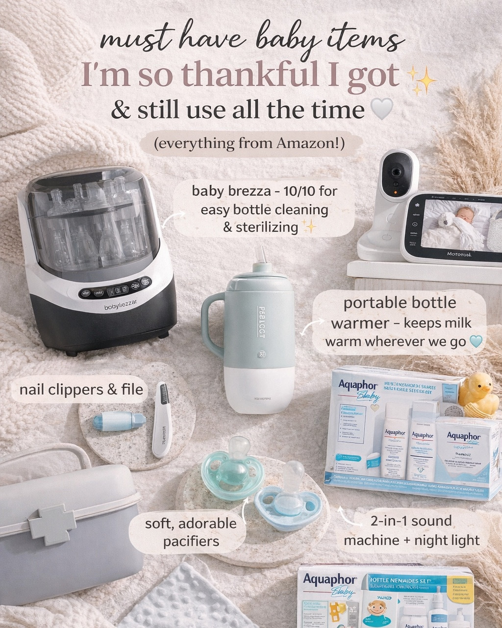 As a mama of a 5 month old, these are the things I don’t just like… I use them every single day and honestly don’t know how I’d survive without them 🥲  

From making bottles easier, to better sleep, to on-the-go lifesavers… these are the real MVPs 👏🏼  

If you’re building a registry or just trying to make life easier (because let’s be real… we need all the help we can get), start here 🤍  

Everything is linked in my LTK 🫶🏼  

#babymusthaves #newmomlife #momlifehacks #babyessentials #amazonbabyfinds #babyregistrymusthaves #momsoftiktok #firsttimemom #babyfavorites #momlifemadeea

#LTKBump #LTKmomlife #LTKBaby