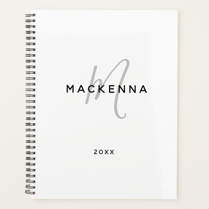 Modern Minimalist Girly Monogram Script Name 2022 Planner | Zazzle.com | Zazzle
