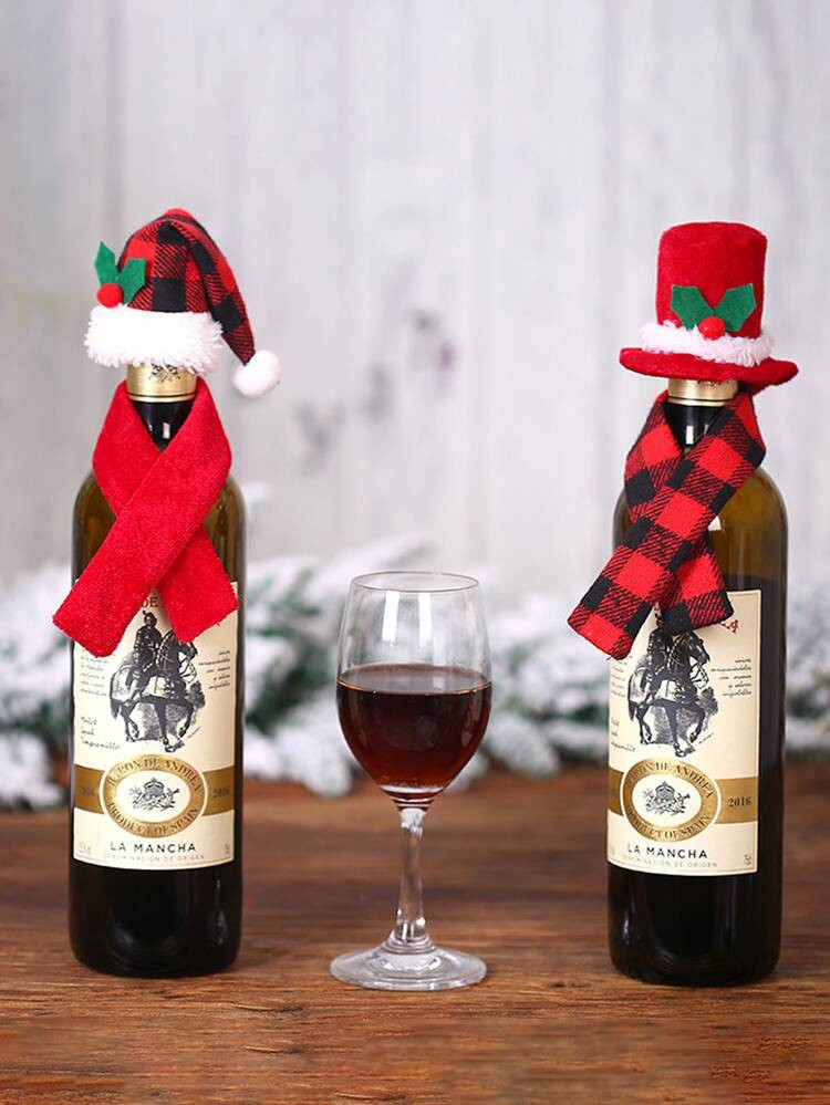 2sets Christmas Wine Decoration | SHEIN