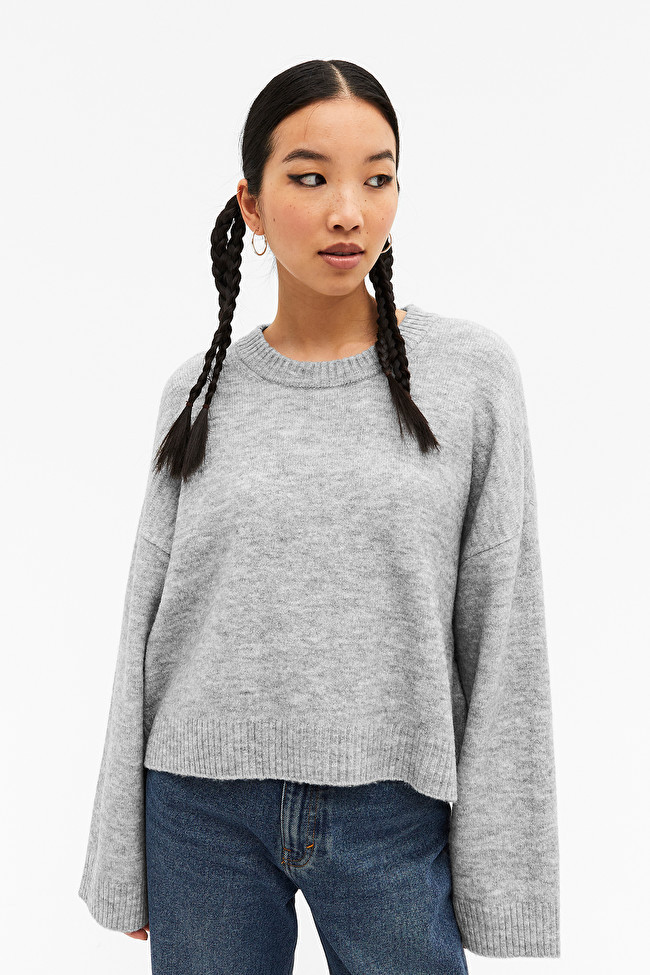 Long sleeve oversized knit sweater | Monki
