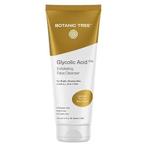 Botanic Tree Glycolic Acid Face Wash, Exfoliating Facial Cleanser and Scrub, 10% Glycolic Acid, A... | Amazon (US)