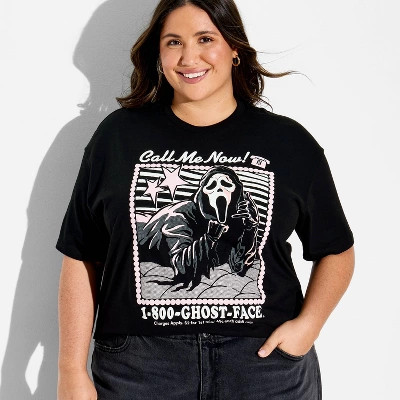 Women's Call Me Now Short Sleeve Graphic T-Shirt - Black 3X | Target