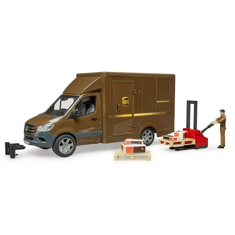 1/16 Mercedes-Benz Sprinter UPS Truck with Manually Operated Pallet Jack by Bruder 02678 | Walmart (US)