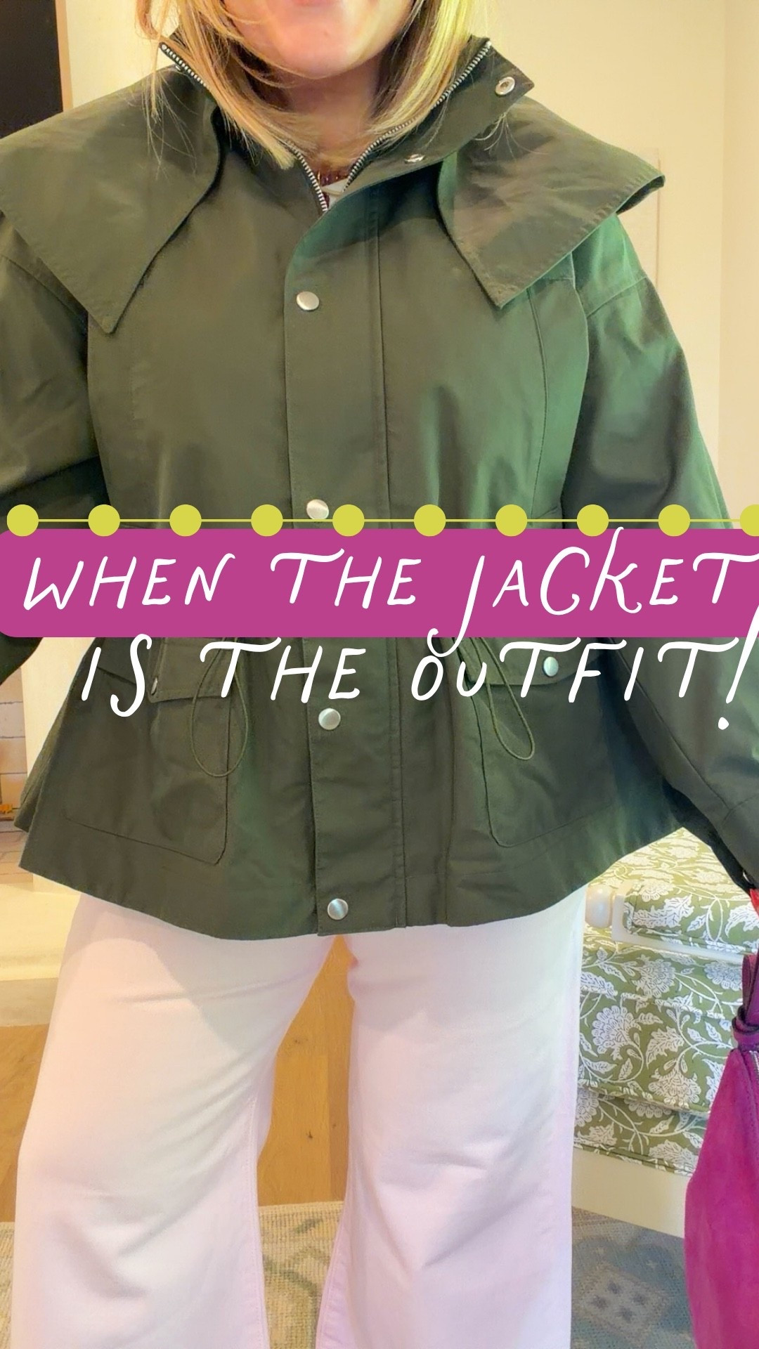 Sometimes the jacket IS the entire outfit! 🍂✨ I’m loving this olive green statement jacket and how effortlessly it makes even the simplest look feel chic and put together. The oversized collar and cinched waist are such pretty details. Definitely a fall wardrobe favorite!

#LTKOOTD #LTKSeasonal #LTKOver40