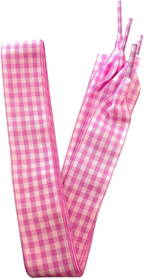 1 Inch Wide Fantastic Flat Checkered Shoelaces Fabric Ribbon Plaid Shoe Laces for Sneaker Sport S... | Amazon (US)