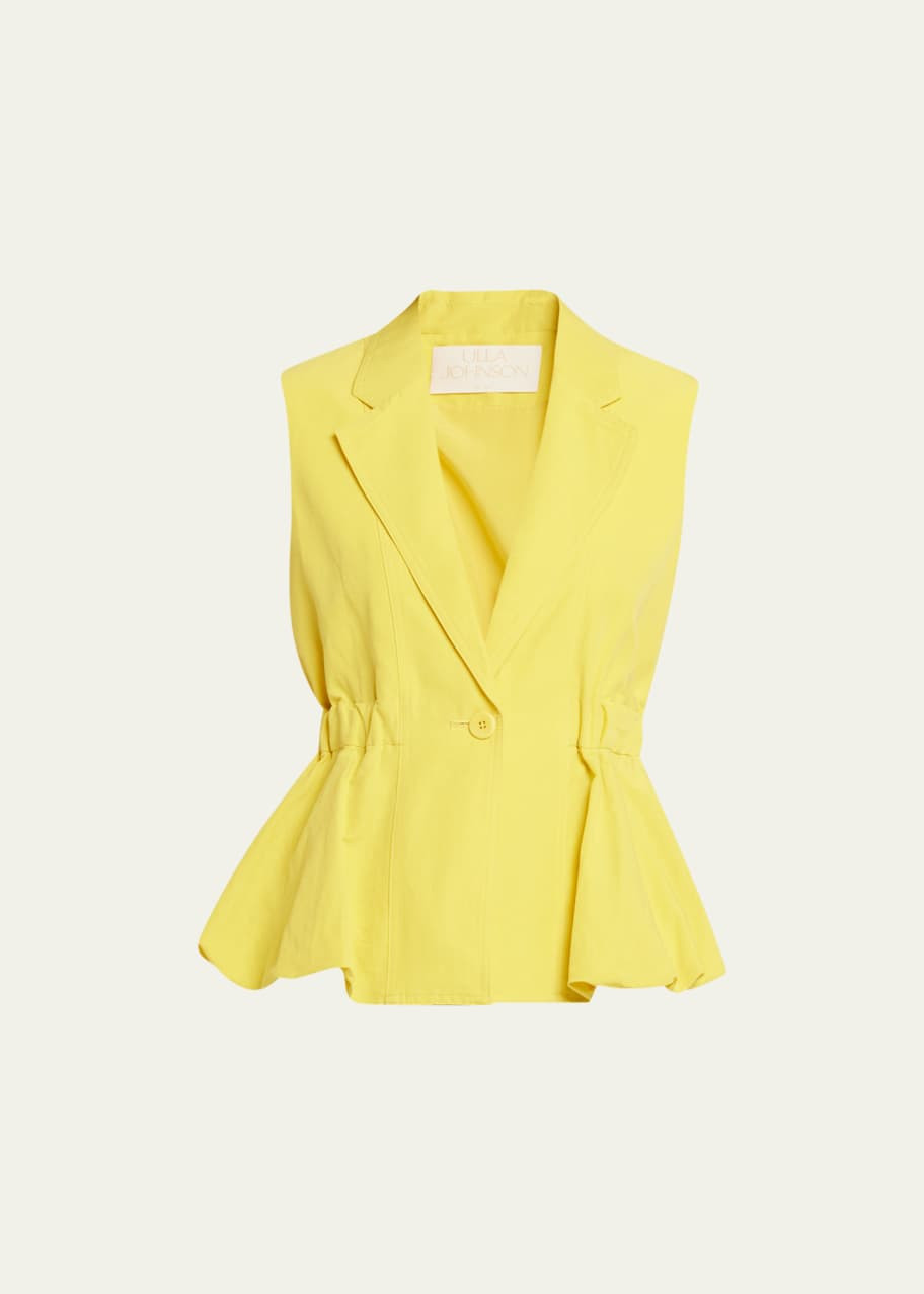 Beatriz Notched-Collar Peplum Vest Top | Bergdorf Goodman
