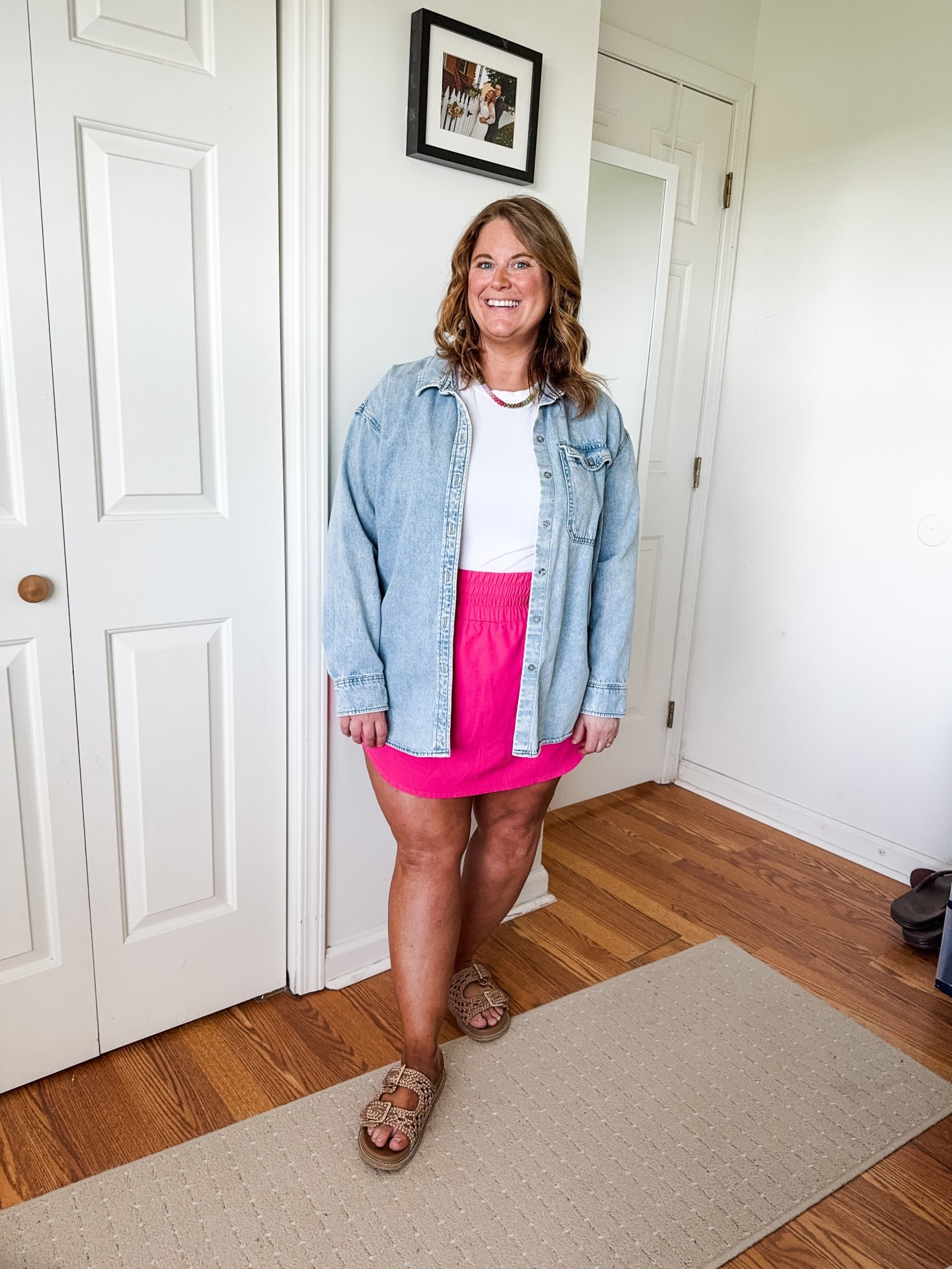 Wearing an XXL in the athletic skort (size up one).  Love it paired with a denim shirt and fun necklace!

#LTKFindsUnder50 #LTKMidsize #LTKActive