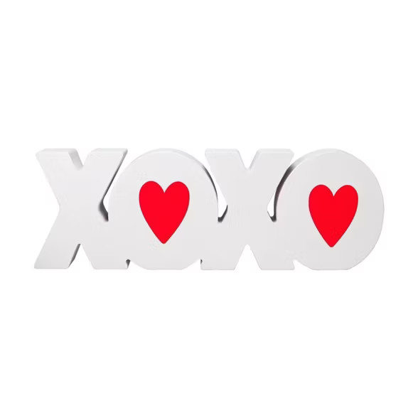 XOXO Valentine's Day Tabletop Wood Sign White/Red - Spritz™ | Target