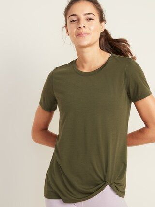 Relaxed Twist-Hem Performance Tee for Women | Old Navy (US)