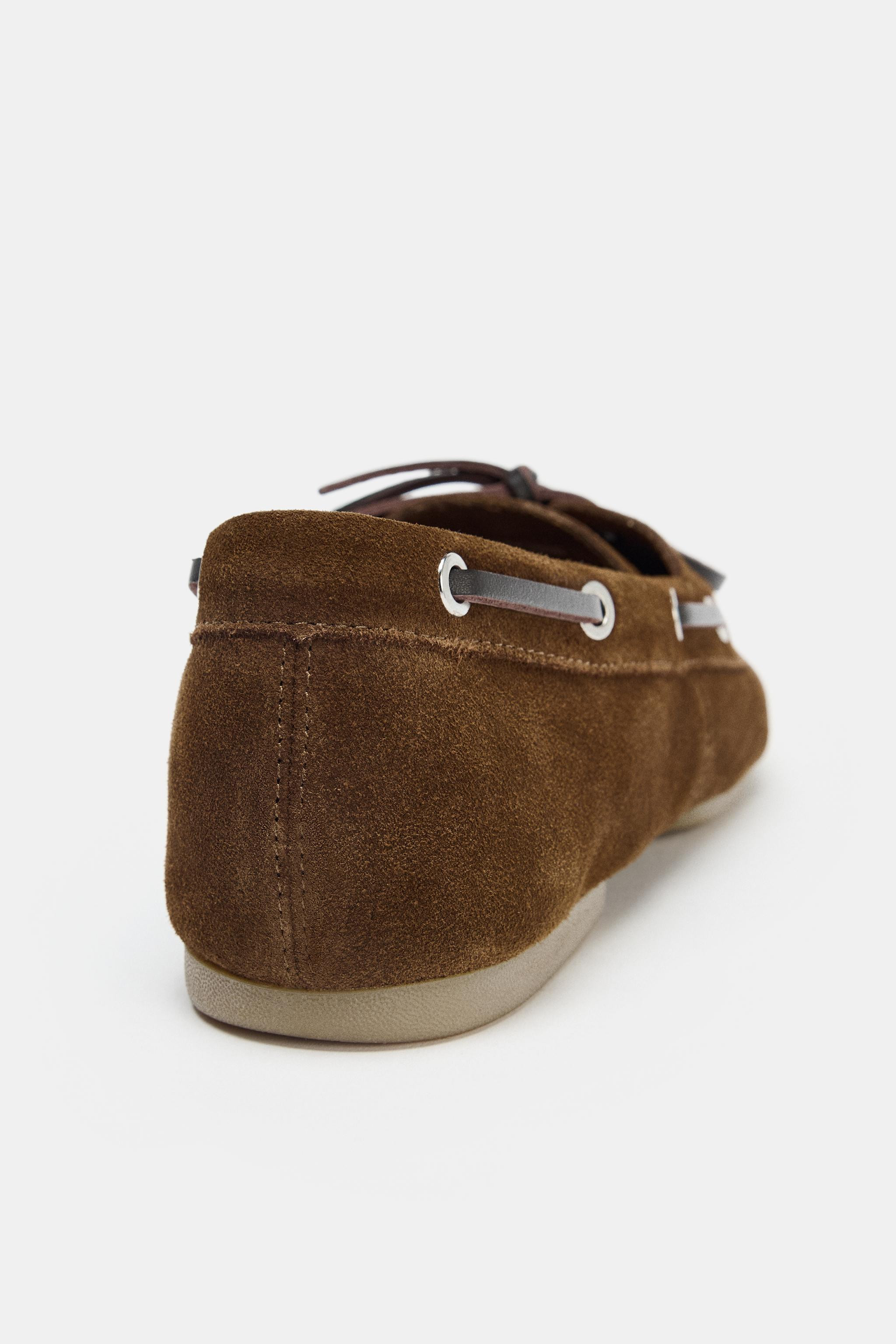 SUEDE TOPSTITCHED LOAFERS | Zara US