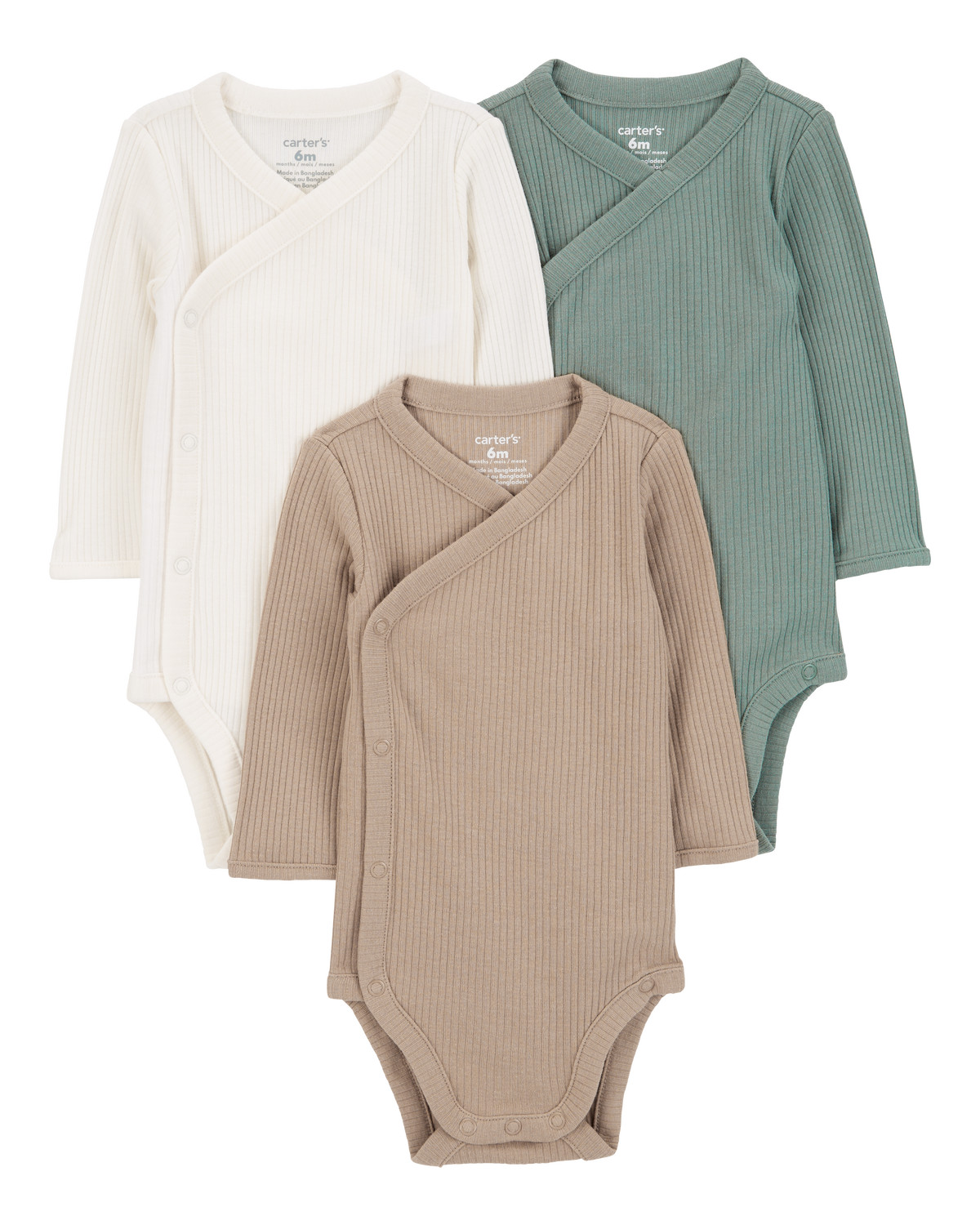 Baby 3-Pack Side-Snap Bodysuits | Carter's Inc