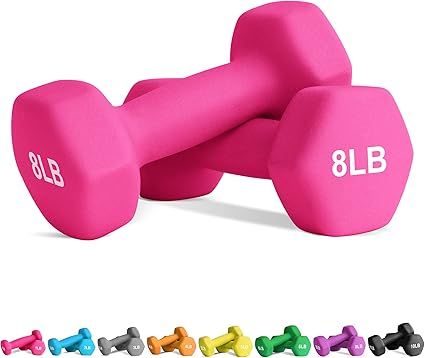 Balelinko Hand Weight Neoprene Coated Dumbbell Set of 2 for Home Gym Equipment Workouts Strength ... | Amazon (US)