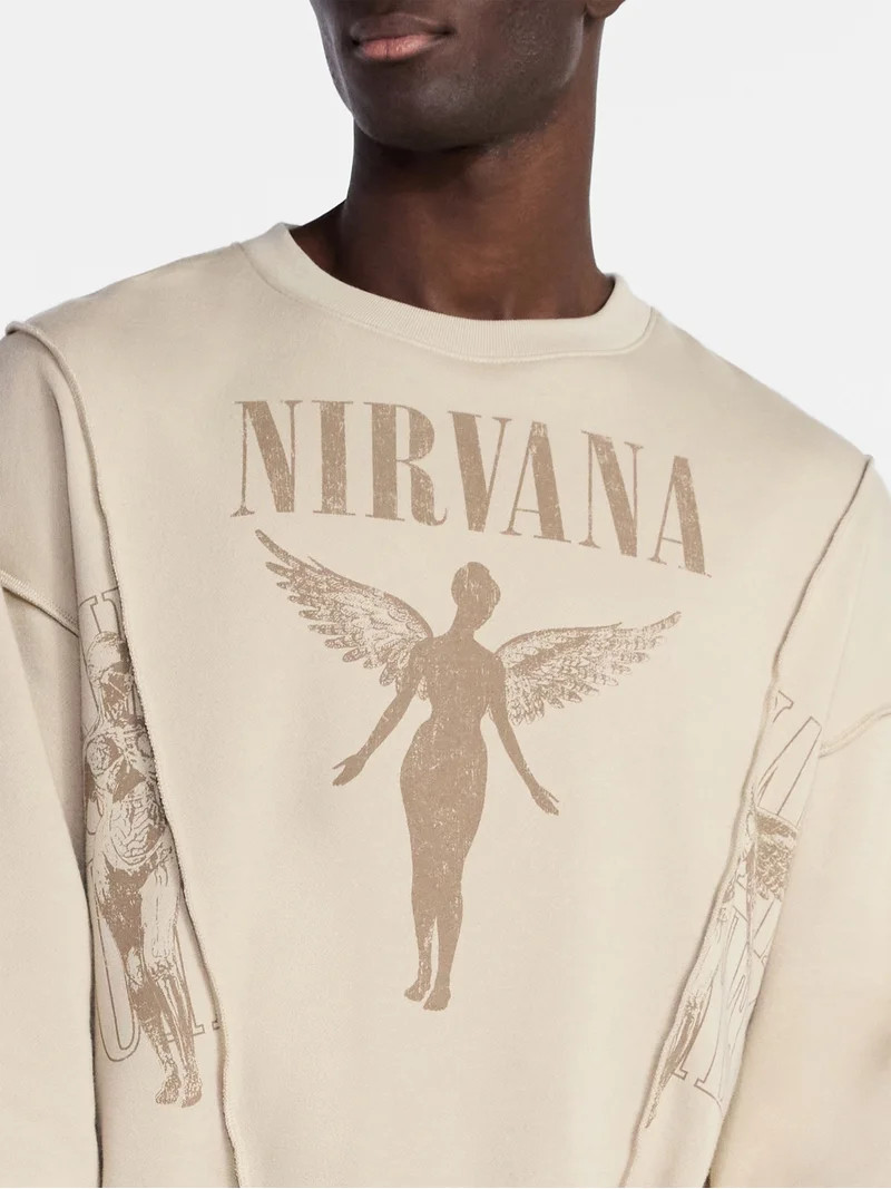 Nirvana Men's In Utero Crewneck Sweatshirt with Long Sleeves, Sizes XS-3XL | Walmart (US)