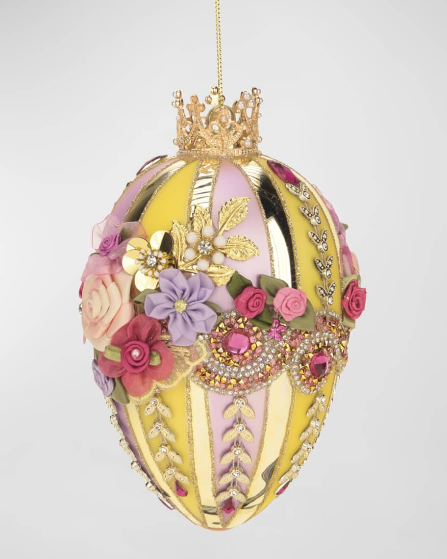 Mark Roberts Faberge Jewel Yellow & Lavender Easter Egg | Neiman Marcus
