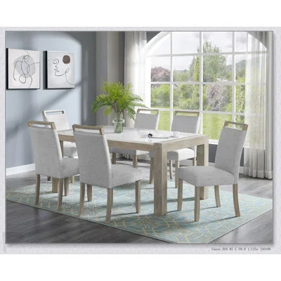 Luxurious White Marble Dining Table With Solid Wood Veneer Base, Perfect For Modern And Elegant Dining Rooms | Wayfair North America