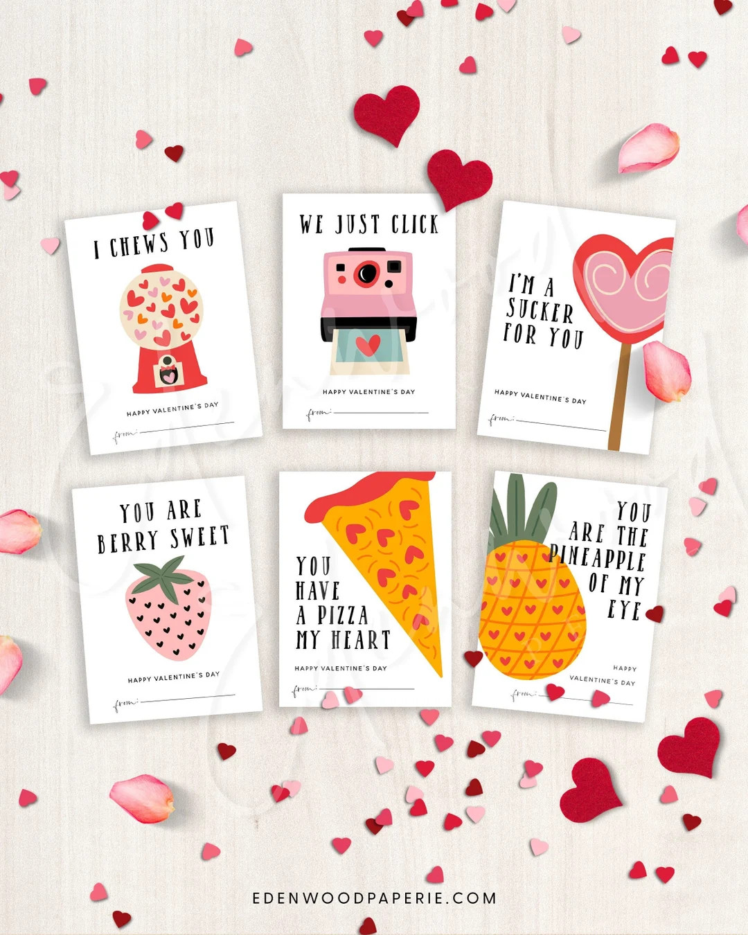 Printable Pun Valentine's Day Cards, Classroom Valentine's Day Cards for Kids, Valentine's Day Gi... | Etsy (US)